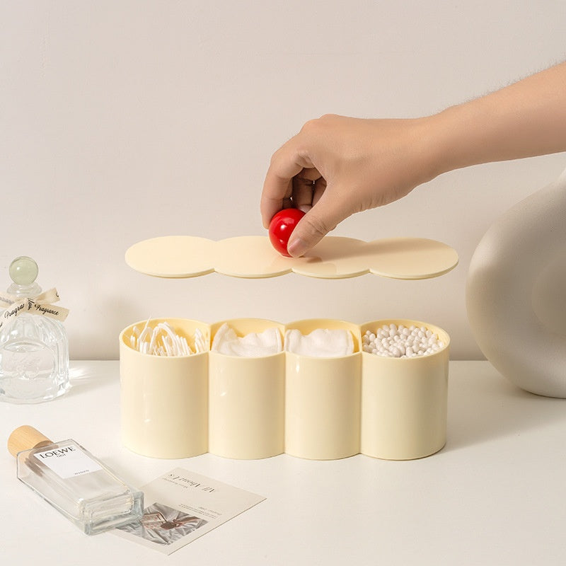Dustproof Storage Box With Lid For Dressing Table Makeup Brush Holder