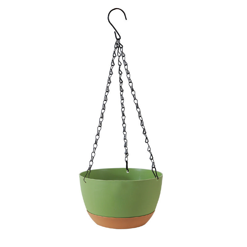 Thickened Resin Hanging Planter Basket Creative Vertical Pot For Pothos Succulents Durable Plastic Balcony Garden Decor