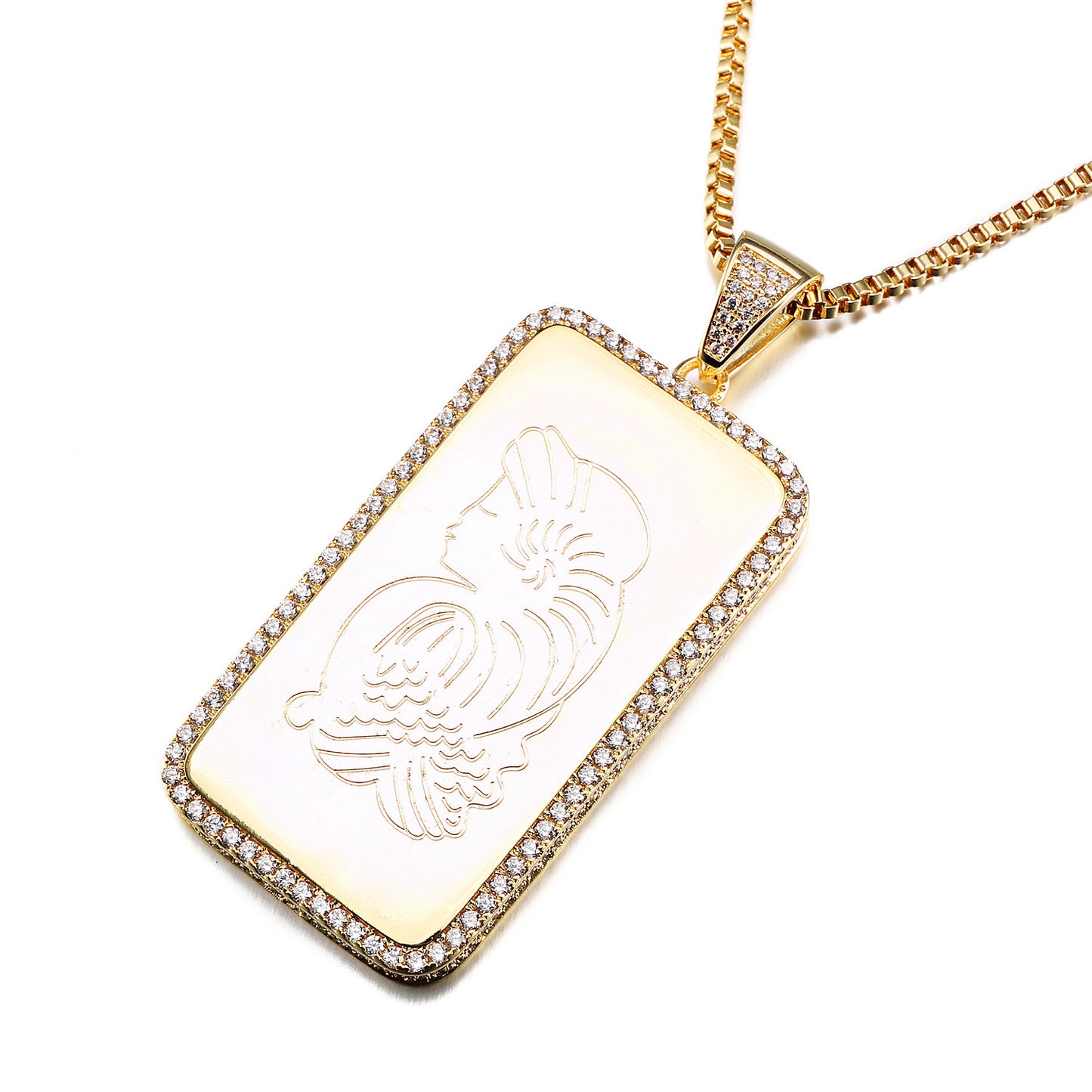 Fashion Gold-plated Zircon-inlaid Necklace