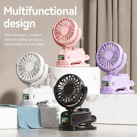 Spray Hydration Handheld Multi-function Clip Fan