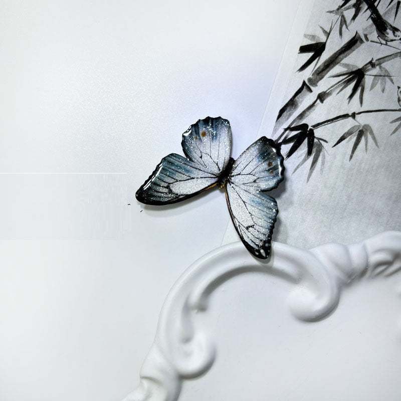 Minimalist Ink-wash Style Butterfly Hair Clip