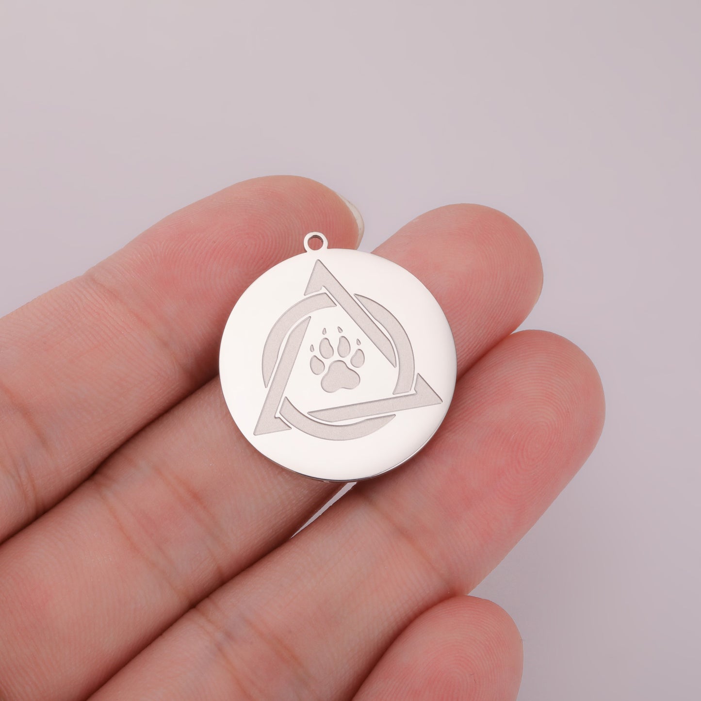 Stainless Steel Diy Ornament Accessories Cutting Paw Pendant Necklace