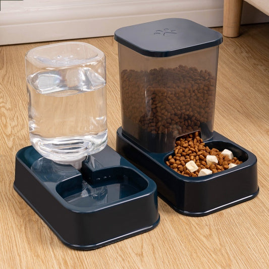 Cat Dog Bowl Food And Water Dispenser Automatic Dual-bowl Feeder Feeding Pet Supplies