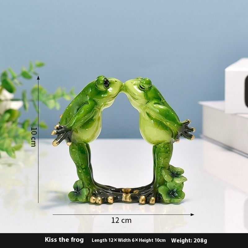 Glass Yoga Net Red Frog Resin Craft Ornament Home Decorations