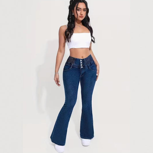Stretchy Fashionable Flared Pants For Yoga And Fitness