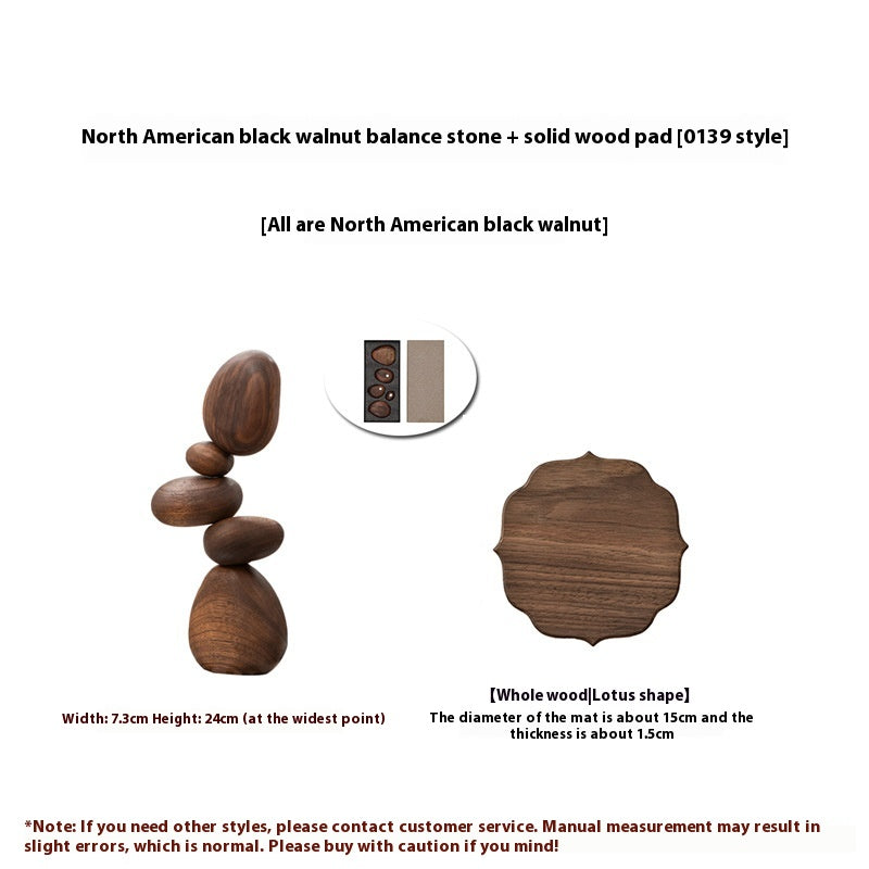 Housewarming Gift Balanced Rock Decoration Creative Wood Carving Cultural And Creative Gifts Emotional Stability Artifact Home Happiness For Friends