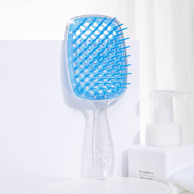 Detangling Comb With Hollow Design Doesnt Snag Hairsuitable For Both Curly And Straight Hair