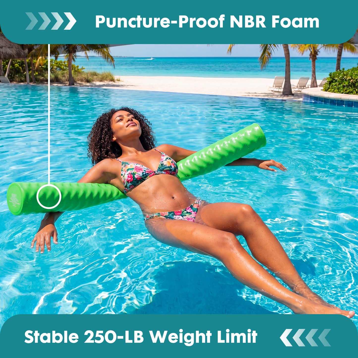 Noodle-shaped Float Devices For Swimming And Floating In Swimming Pools, Solid Styrene-butadiene Rubber Foam Swimming Pool Float Devices