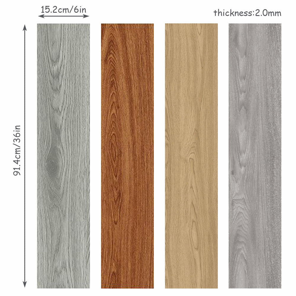 Light Grey-36PCS 5 Grey--PVC Floor Tile Stickers, Removable Self Adhesive Stickers, 2.0mm Thickness, Peel And Stick, For Kitchen Living Room, 91.4 X 15.2cm, Christmas Gifts