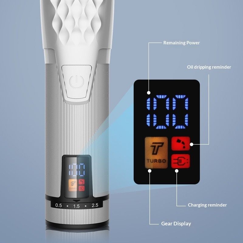 Electric Hair With Lettering Metal Barbers Trimmer Rechargeable Digital-display Electric Clipper