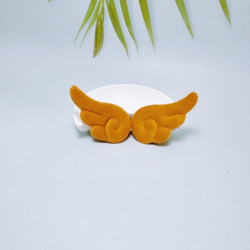 Cute Double-sided Plush Angel Wings DIY Accessories Hair Clips Barrettes Cake Toppers Toy Decoration Materials