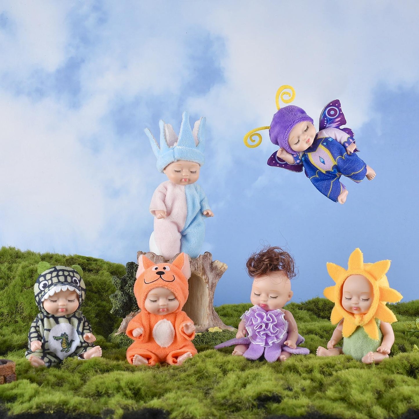 6 Newly Upgraded Sleeping Princess Dolls Girls' Toy Gift Box Set Adorable Princess Figures In Various Styles