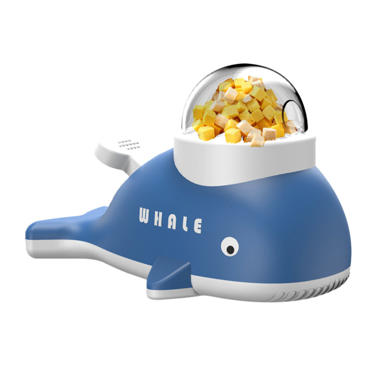 Interactive Treat Dispensing Toy For Cats And Dogs, Whale Shaped Slow Feeder Puzzle With Rotating Mechanism, Food Grade ABS Pet IQ Training Toy With Transparent Window