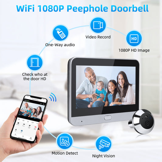 Wireless Smart Doorbell Home Cat Eye Camera