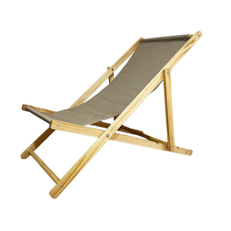 Solid Wood Beach Chair Outdoor Lounge Chair