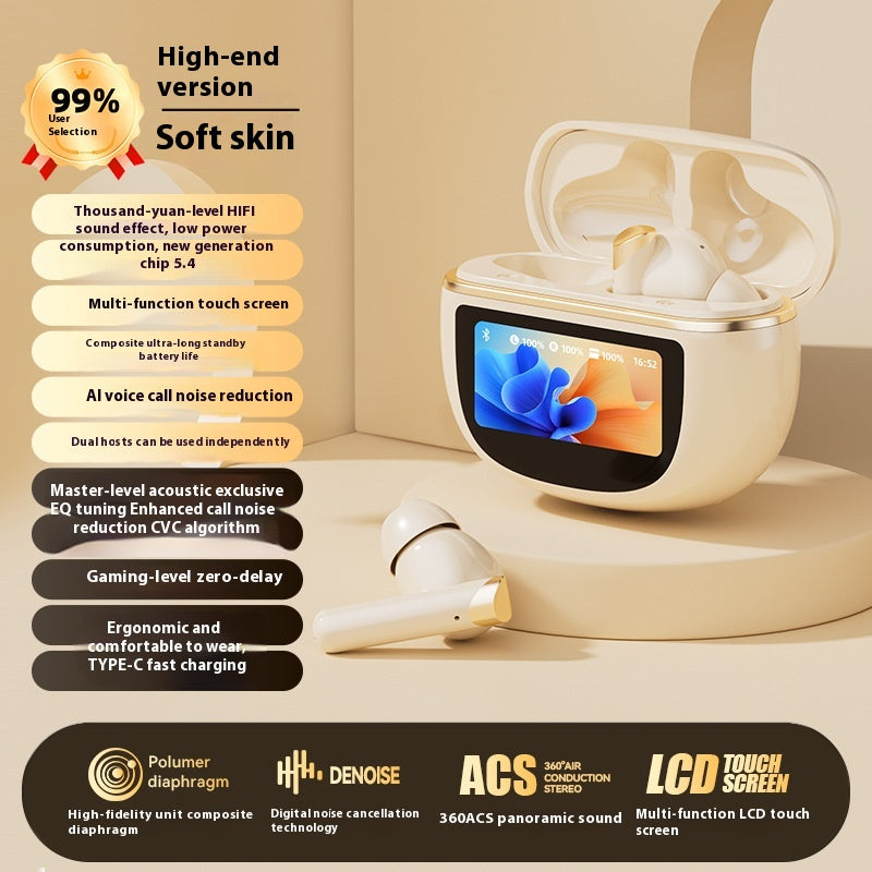 Smart Screen Free Language Switching Ultra-long Life Battery Wireless Bluetooth Noise Reduction Headset