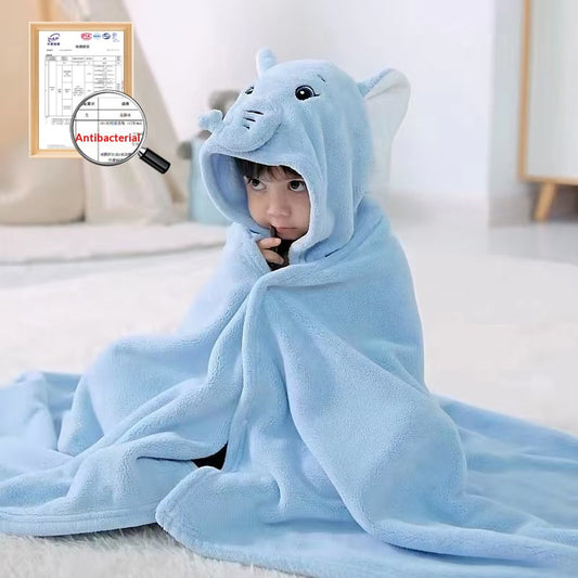 Childrens Bath Towel Boys And Girls Wearable Hooded Cape