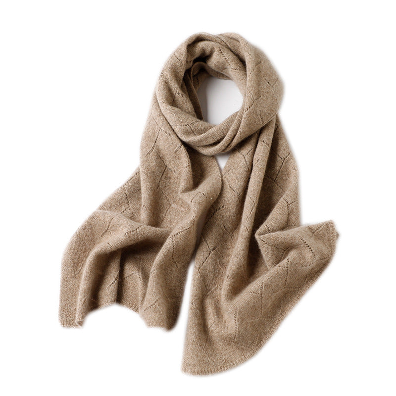 Women's Wool Short Korean-style Versatile Knitted Hollow Scarf
