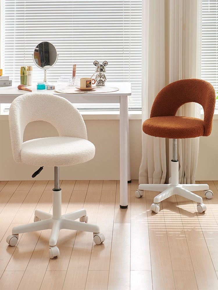 Fleece-lined Computer Chair For Girls Bedrooms