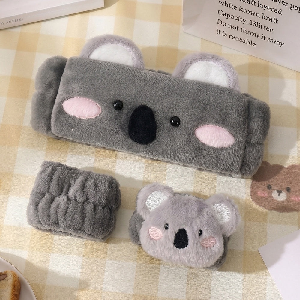 Non-slip Makeup Plush Hairband With Embroidery