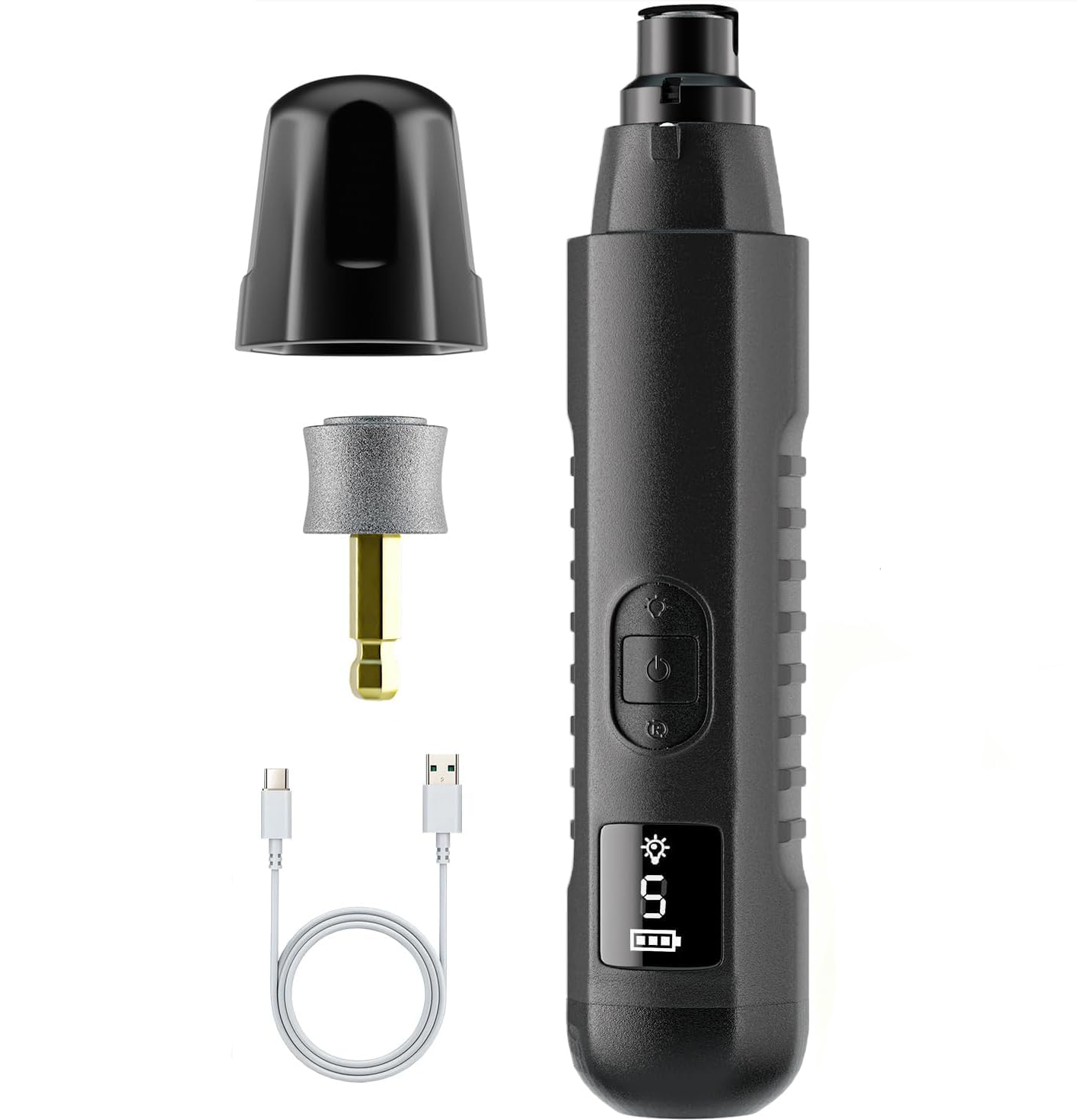 2026 New Silent Groom Pro Dog Nail Grinder, 5-Speed Dog Nail Grinder With Led Light, Quiet Painless Paws Grooming For Small Medium Large Dogs, USB Rechargeable