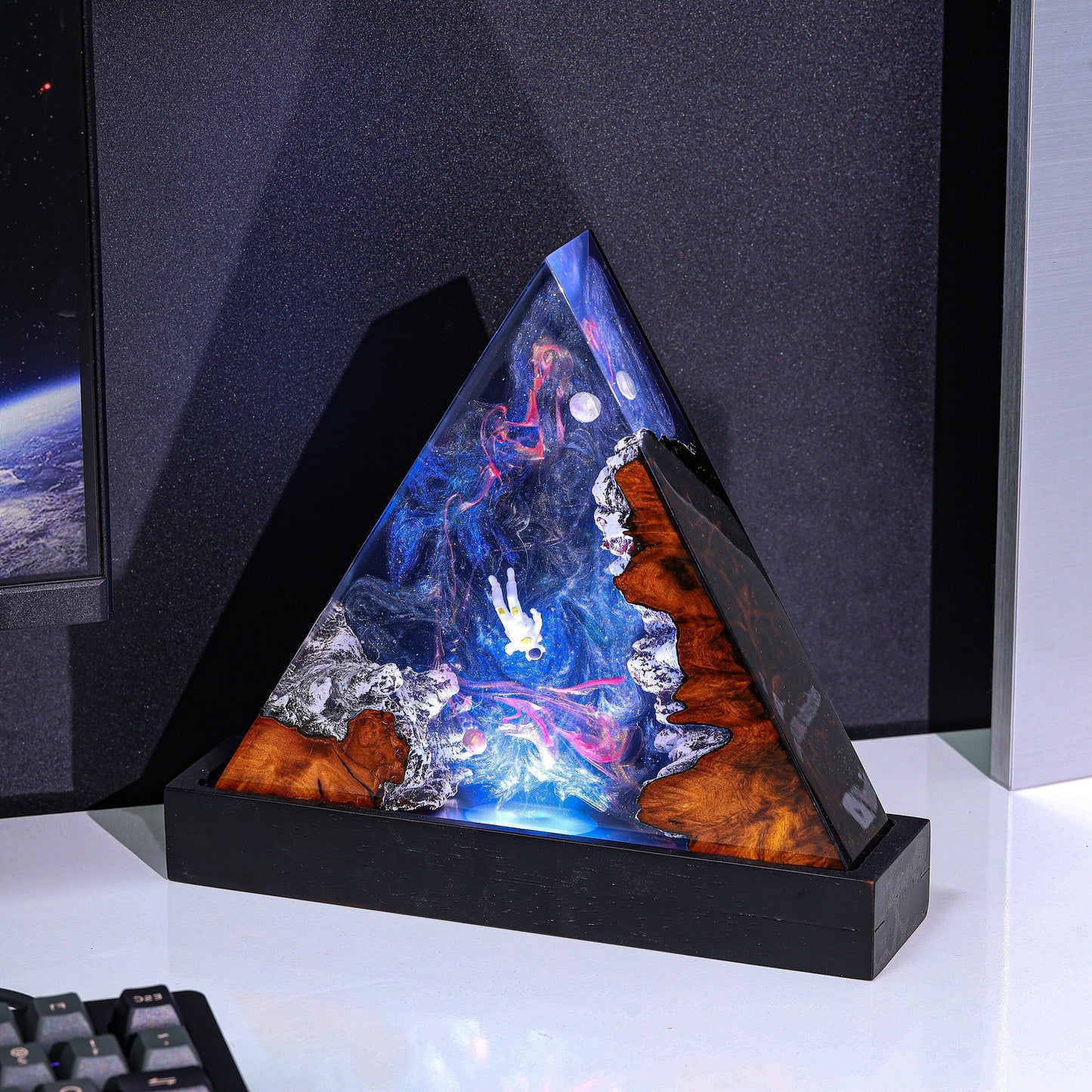 Epoxy Resin And Wooden Night Light Epoxy Resin Room Decor Lamp