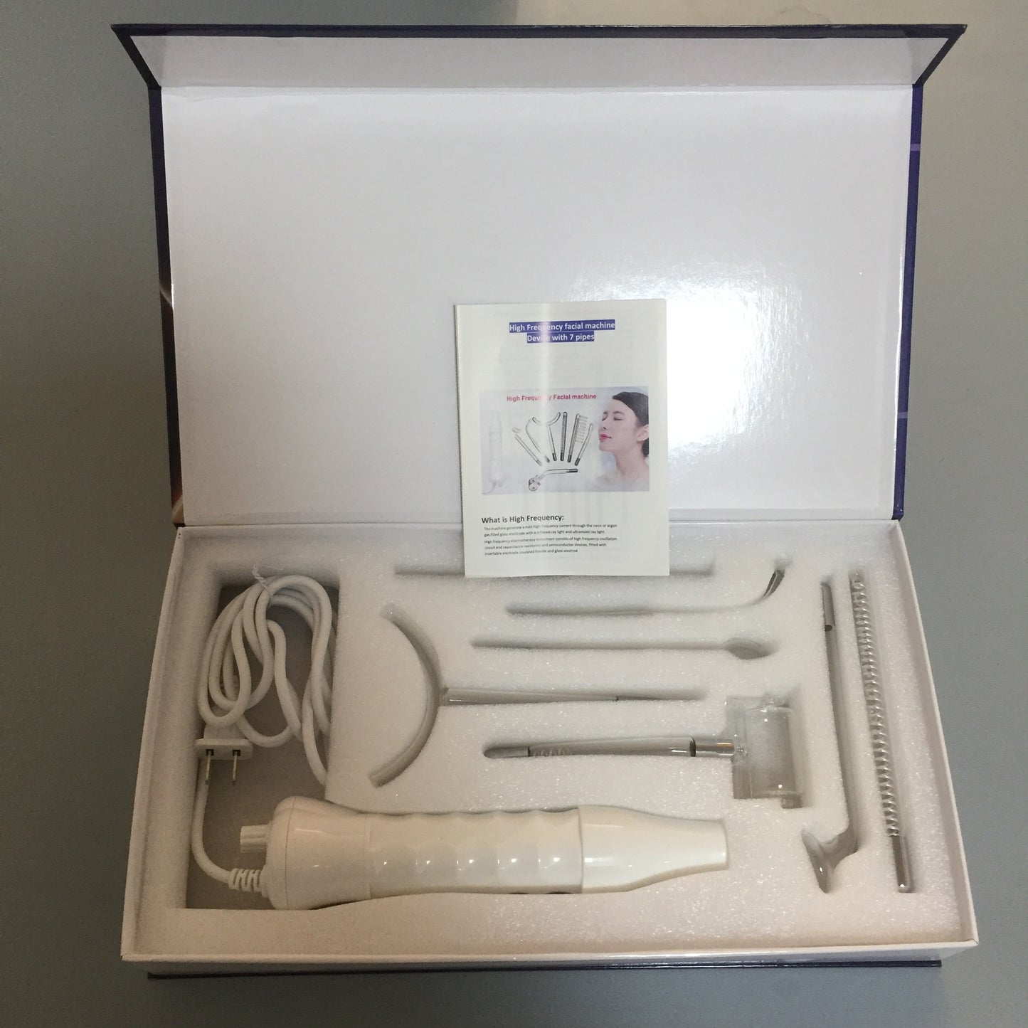 High Frequency Seven-in-one Electrotherapy Rod Red Light Purple Light Beauty Instrument