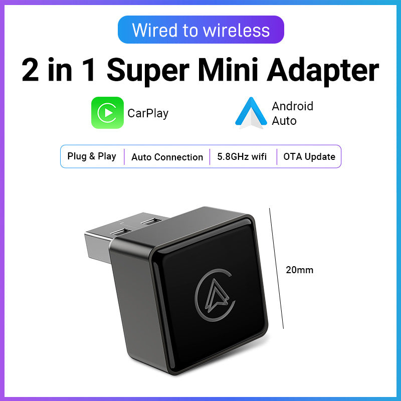 CarPlay Module 2-in-1 Smart Portable In-Car Connectivity Box