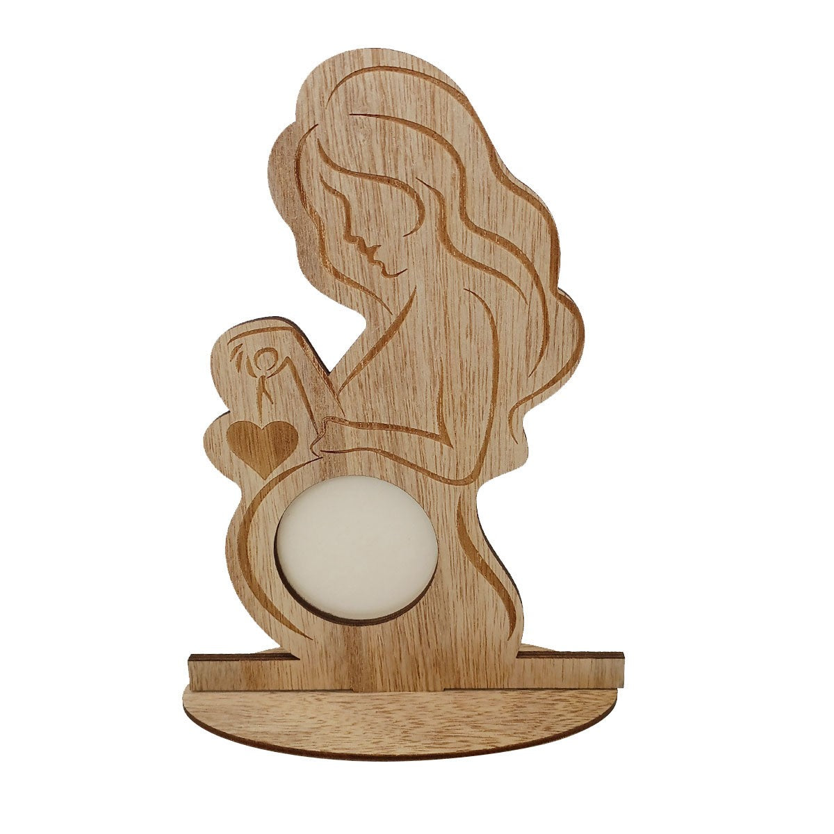 Pregnant Mom Wooden Ultrasound Photo Frame, Love At First Sight Sonogram Picture Keepsake Stand, Expectant Mother Gift Baby Shower Pregnancy Announcement Decor
