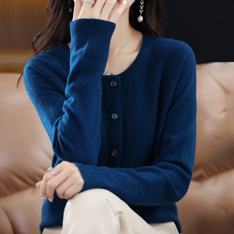Osmanthus Needle Knit Cardigan For Women New AutumnWinter Korean-Style Design