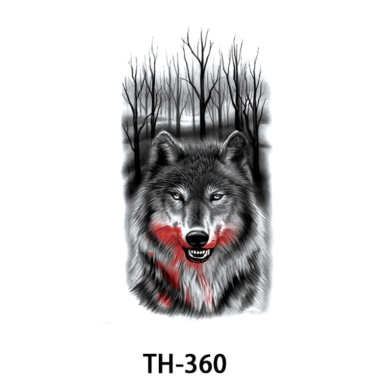 Half-sleeve Tattoo Stickersfox Wolf Head Floral Designs And Morerealistic Body Art