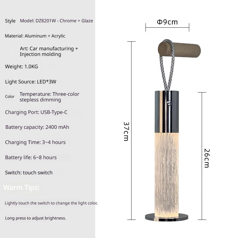 Affordable Luxury Portable Wireless Handheld Charging Desk Lamp