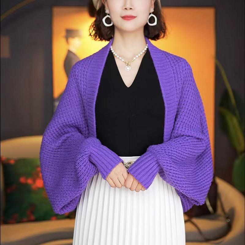 Korean-style Knitted Solid-color Fashionable Versatile Loose Shawl