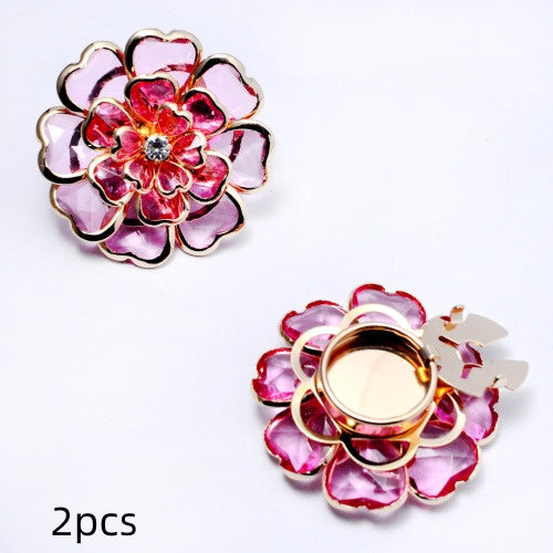 Best-selling Shirt Buttons Drop Oil Flower Bronze Diamond Buttons Set Brooch Buttons