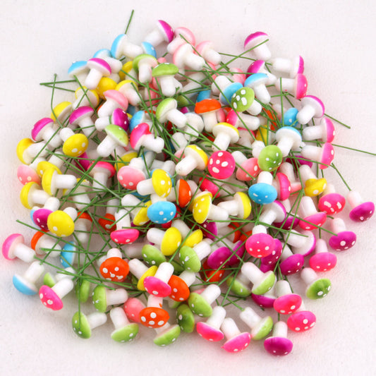 Simulation Colorful Small Mushroom Foam Ornament Bonsai Accessories
