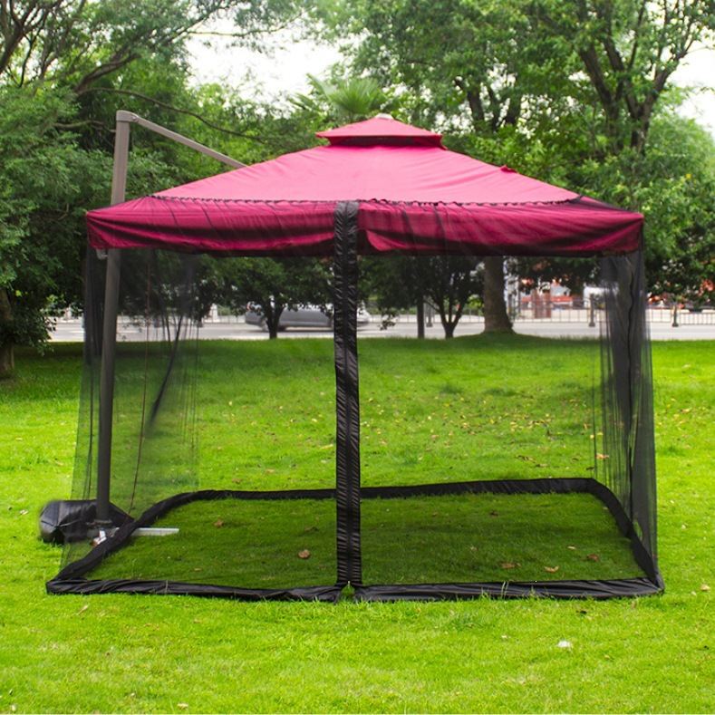 Outdoor Sunshade Umbrella With Mosquito Netting
