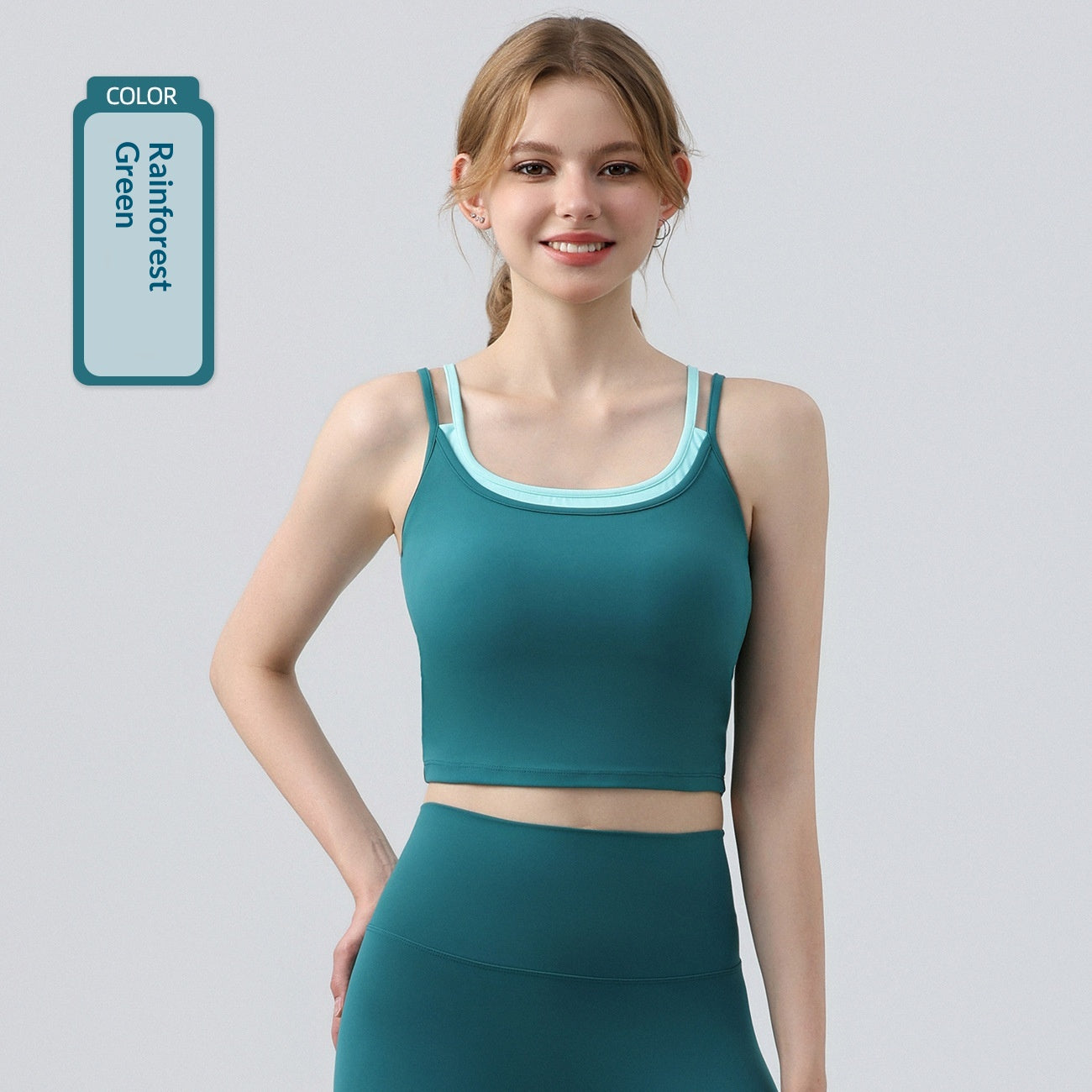 Womens Training Fitness Bra One-Piece Yoga Tank Top