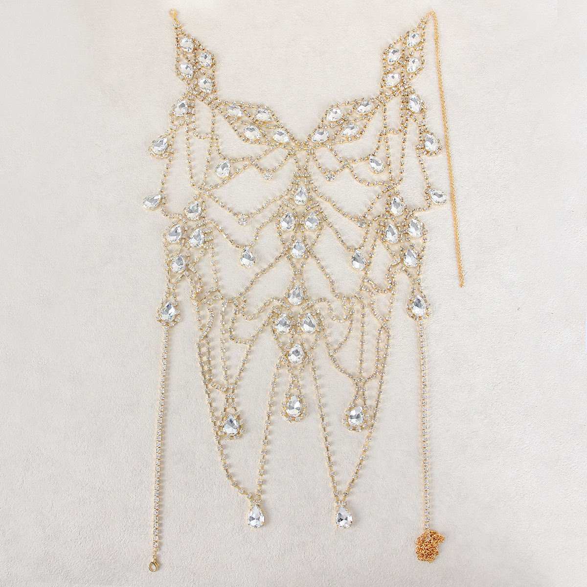 Rhinestone Multi-layer Chest Necklace Body Chain Accessories