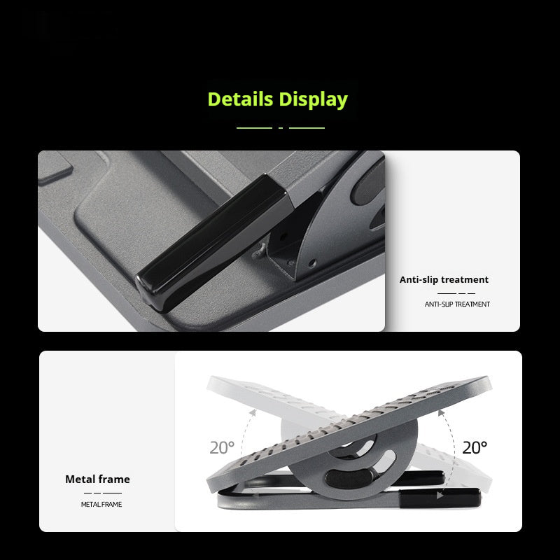 Pedal Ergonomic Office Massage Metal Lunch Break Foot Bench