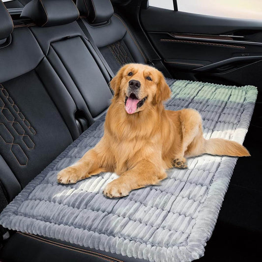 Dog Bed For Car Back Seat Non-Slip, Backseat Dog Bed Mat For Backseat Extenders, Pet Car Blanket Seat Cover For SUVs Trucks Sedans, Soft Machine Washable Travel Dog Bed