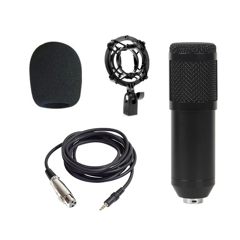 BM800 Condenser Microphone Kit For Computer Recording Anti-Blast Live Streaming Sound Card Wired Karaoke Microphone Dedicated For Livestreaming