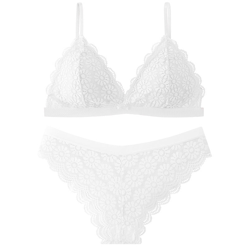 High-End Wireless Beauty-Back Thin Plus-Size Underwear Set