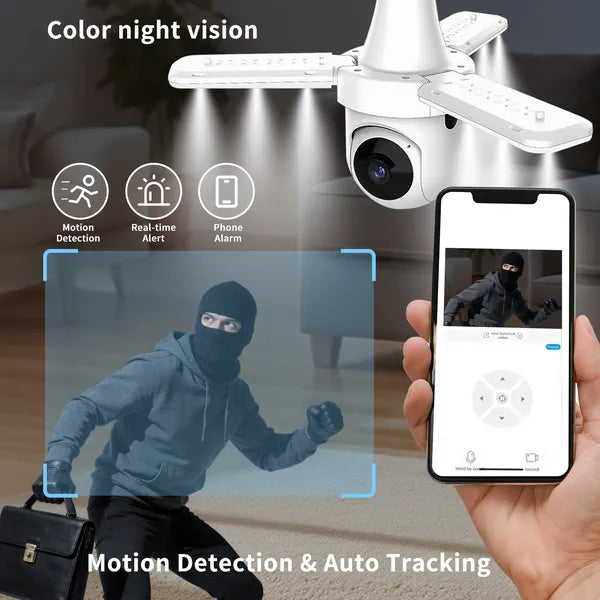 Multi Functional Three Leaf Fan Light Camera, High-definition Monitoring&soft Air Supply, Cross-border Smart Home Hot Item