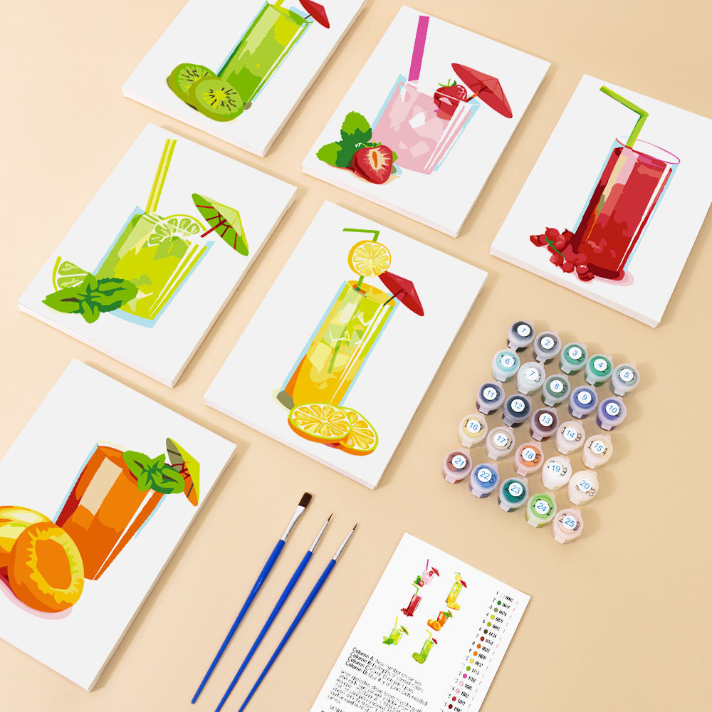 New Small Painting Set Foreign Trade Popular Style Landscape Flower Hand-painted Diy Digital Oil Painting Amazon FBA Global Hair
