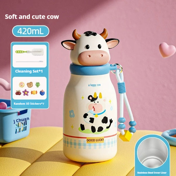 Ceramic Straw Mug for Women - Cute Drinking Cup with Lid and Straw for Home Office Use
