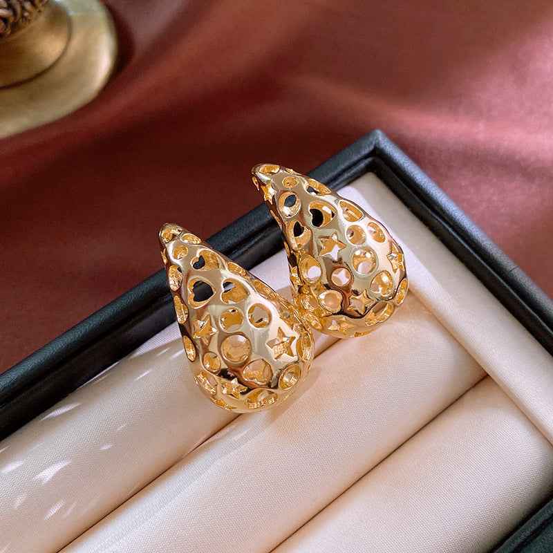 Vintage Flower Silver Stud Earrings For Women Elegant Floral Dangle Earrings Gift