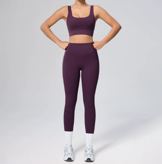 Pocket Yoga Breathable Fitness Clothing Set