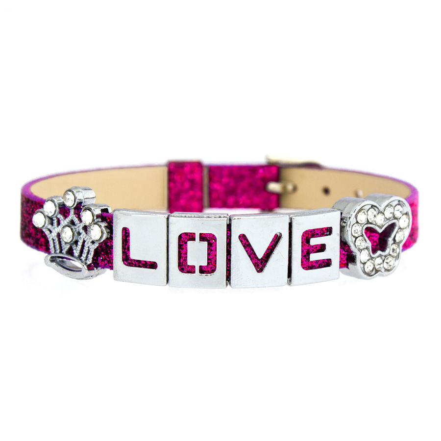 Alloy Hollow Letter Wrist Strap Accessories