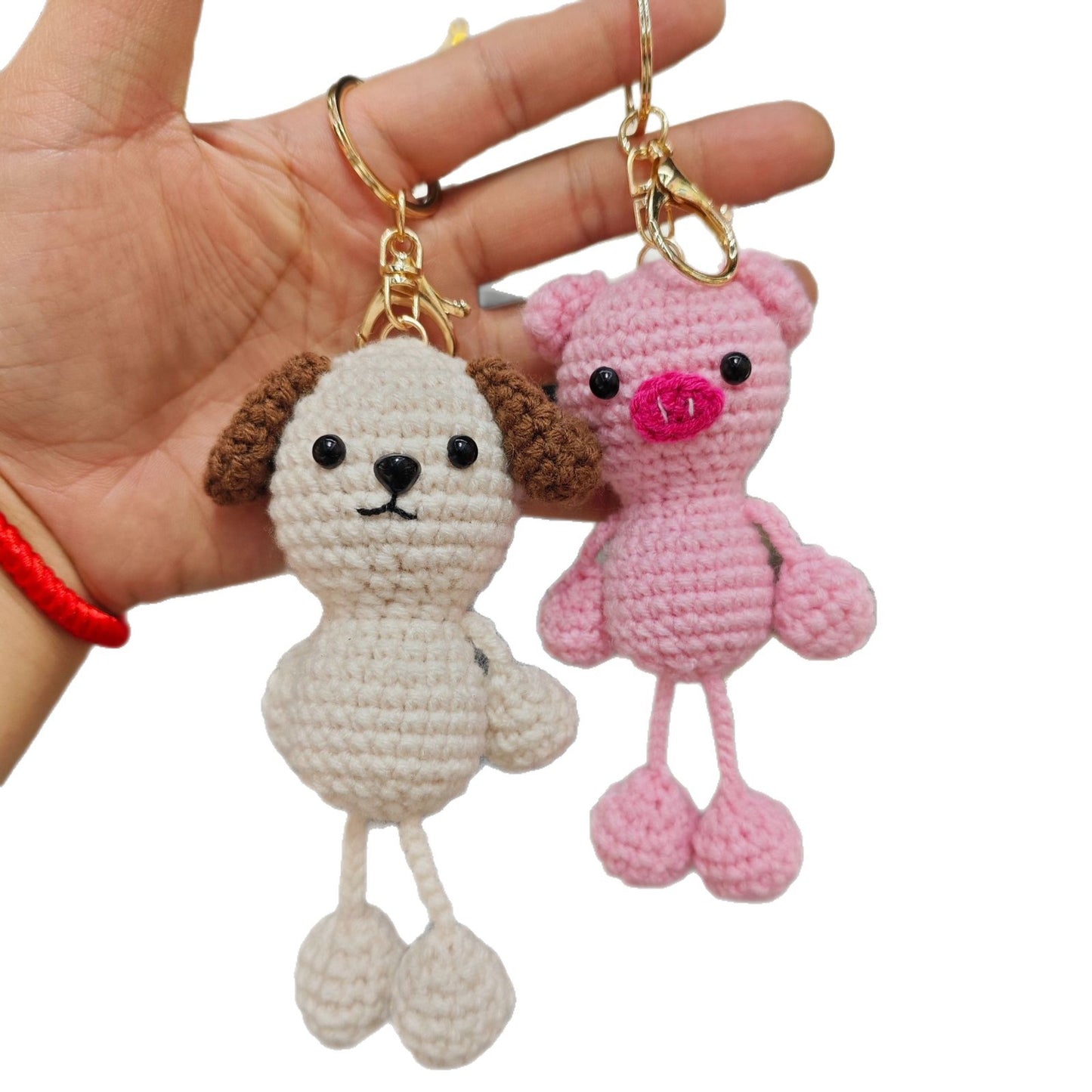 Knitted Ornament Doll Keychain Little Bear Pendant Gift