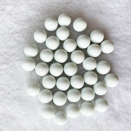 Cream Solid Color Marbles Glass Ball Massage Chinese Checkers